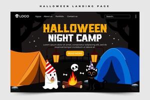 plantilla simple y elegante de diseño gráfico de halloween que es fácil de personalizar vector