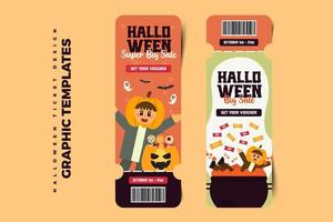 plantilla simple y elegante de diseño gráfico de halloween que es fácil de personalizar vector