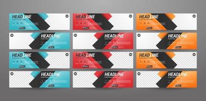 Vector abstract geometric design banner web template