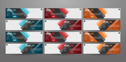 Vector abstract geometric design banner web template