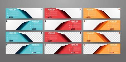 Vector abstract geometric design banner web template