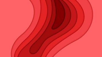 3D abstract background and paper cut shapes, vector illustration