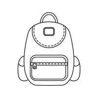 Black and white backpack-01 vector