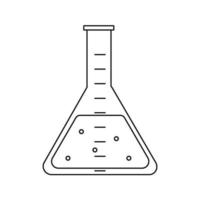 Black and white laboratory flask 1-01 vector