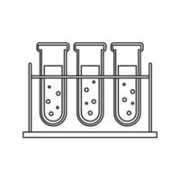 Black and white test tubes-01 vector