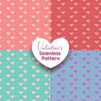 Set of heart seamless pattern background. Abstract and stylish decorative valentine day ornament. Vector illustration