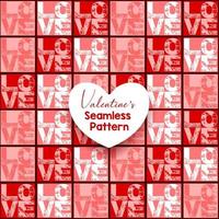 Set of heart seamless pattern background. Abstract and stylish decorative valentine day ornament. Vector illustration