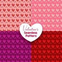 Set of heart seamless pattern background. Abstract and stylish decorative valentine day ornament. Vector illustration