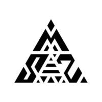 diseño de logotipo de tres letras de triángulo creativo vector