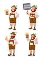 Man in Bavarian clothes. Beer festival Oktoberfest vector