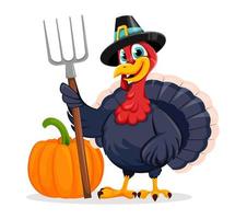 Happy Thanksgiving Day. Funny Turkey bird vector