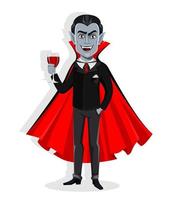 feliz Halloween. personaje de dibujos animados de vampiros vector