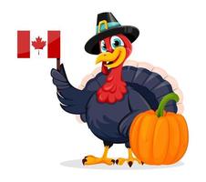 Happy Thanksgiving Day. Funny Turkey bird vector