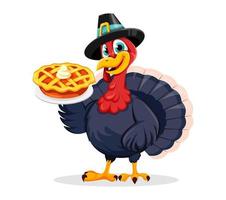 Happy Thanksgiving Day. Funny Turkey bird vector