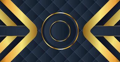 Luxurious blue and gold background. Geometric background of golden geometric shapes. vector
