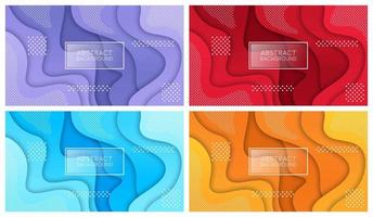 Colorful liquid and geometric background with fluid gradient shapes vector