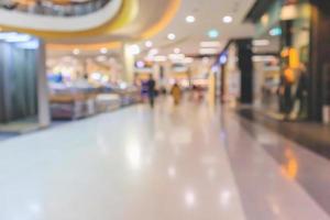 Abstract blur modern shopping mall interior defocused background photo