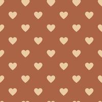 Retro color hearts vector pattern