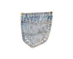 denim blue jeans back pocket isolated on white background