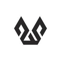 diseño creativo del logotipo de la letra sz vector