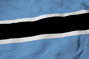 Waving flag of Botswana in 3D rendering photo