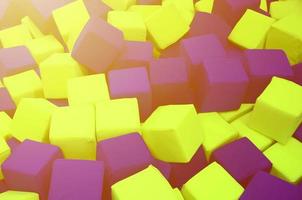 Many colorful soft blocks in a kids' ballpit at a playground photo