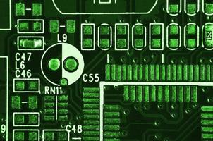 Macro of circuit board photo