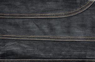 The texture of black denim cloth photo