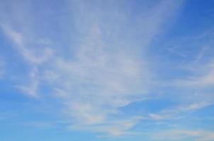 A photo of a bright and shiny blue sky with fluffy and dense white clouds