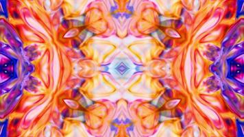 Abstract Colorful Flowers Flora Concept Symmetric Pattern Ornamental Decorative Kaleidoscope video