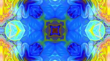abstract kleurrijk bloemen flora concept symmetrisch patroon sier- decoratief caleidoscoop video