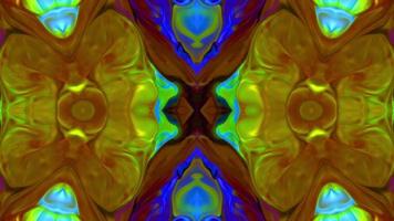 Abstract Colorful Flowers Flora Concept Symmetric Pattern Ornamental Decorative Kaleidoscope video