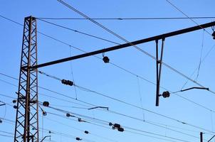 Railroad overhead lines photo