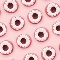 Many small plastic donuts lies on a pastel colorful background. Flat lay minimal pattern. Top view photo