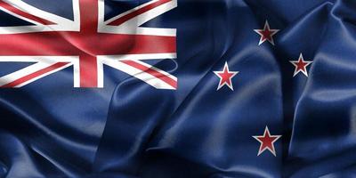 3D-Illustration of a New Zealand flag - realistic waving fabric flag photo