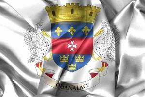 Saint-Barthelemy flag - realistic waving fabric flag photo