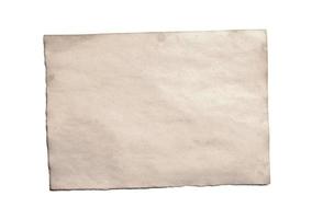 Old blank piece of antique vintage crumbling paper manuscript or parchment photo