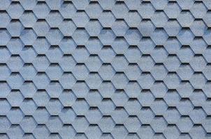 Modern roofing and decoration of chimneys. Flexible bitumen or slate shingles photo