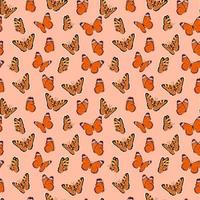 Seamless pattern with butterflies. Vector illustration photo