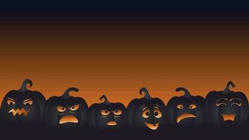 Spooky Halloween Pumpkin Patch vector background illustration