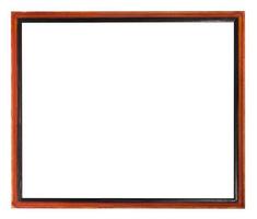 red and black painted narrow wooden picture frame photo