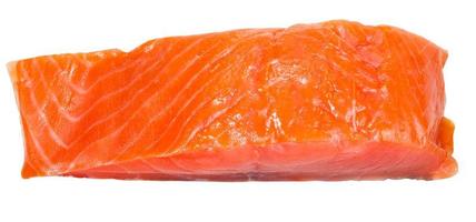 Vista superior de filete de pescado rojo salmón ahumado lighty foto