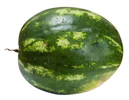 side view of ripe whole watermelon isolated photo