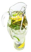 glass pitcher and tumbler with natural lemonade photo