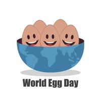 vector libre del concepto del día mundial del huevo