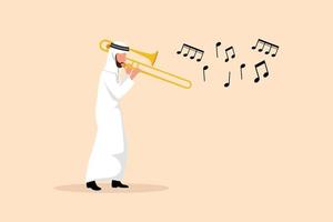 The black Silhouette man musician plays the trumpet. Modern flat vector  illustration.Black silhouette character.Isolated on white background.  12522989 Vector Art at Vecteezy