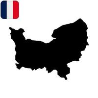 Normandie Map. Region of France. Vector illustration.