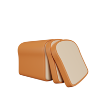 icono de acción de gracias de pan de renderizado 3d png