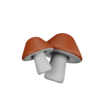 3d rendering mushroom thanksgiving icon png