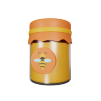 3d rendering of honey in a jar thanksgiving icon png